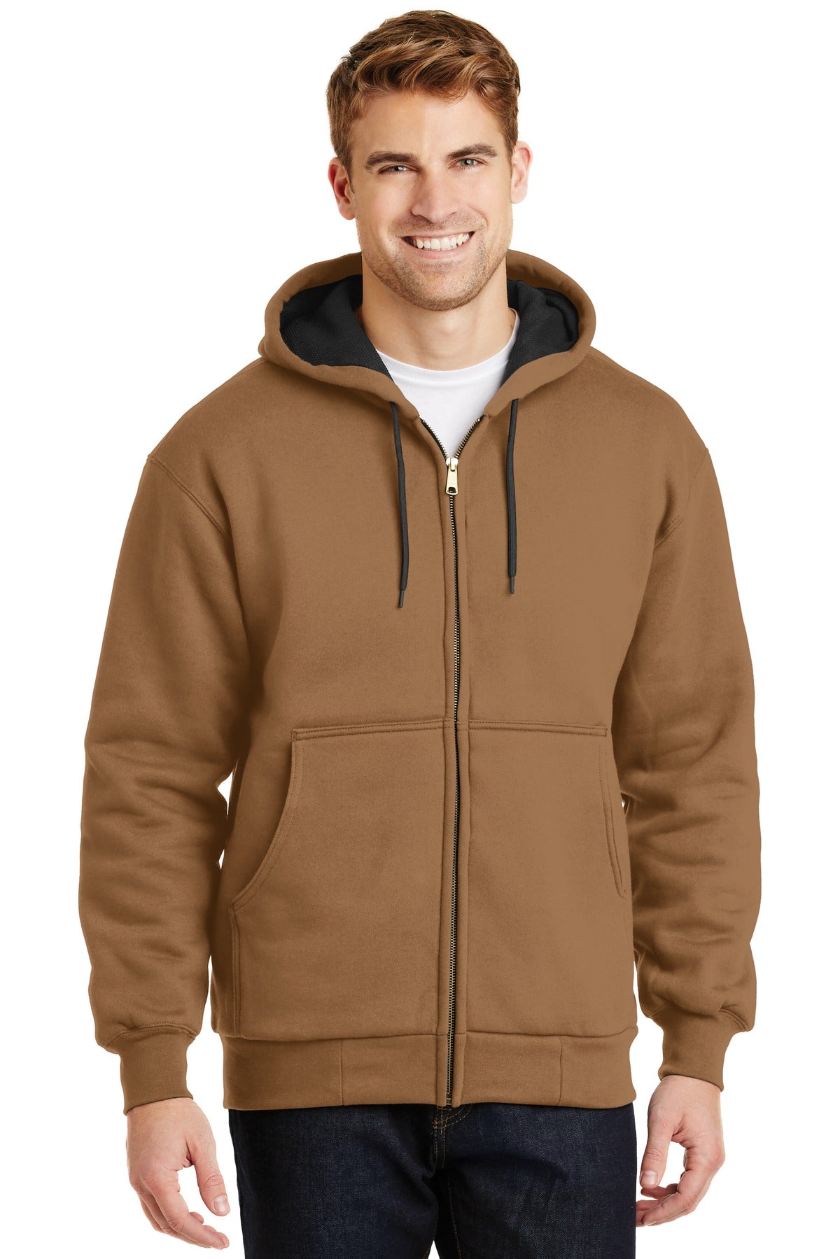 CornerStone® - Heavyweight Full-Zip Hooded Sweatshirt with Thermal Lining. CS620