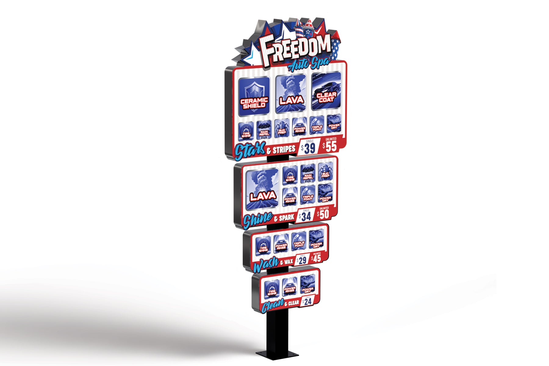 Floating Die-cut Custom Menu