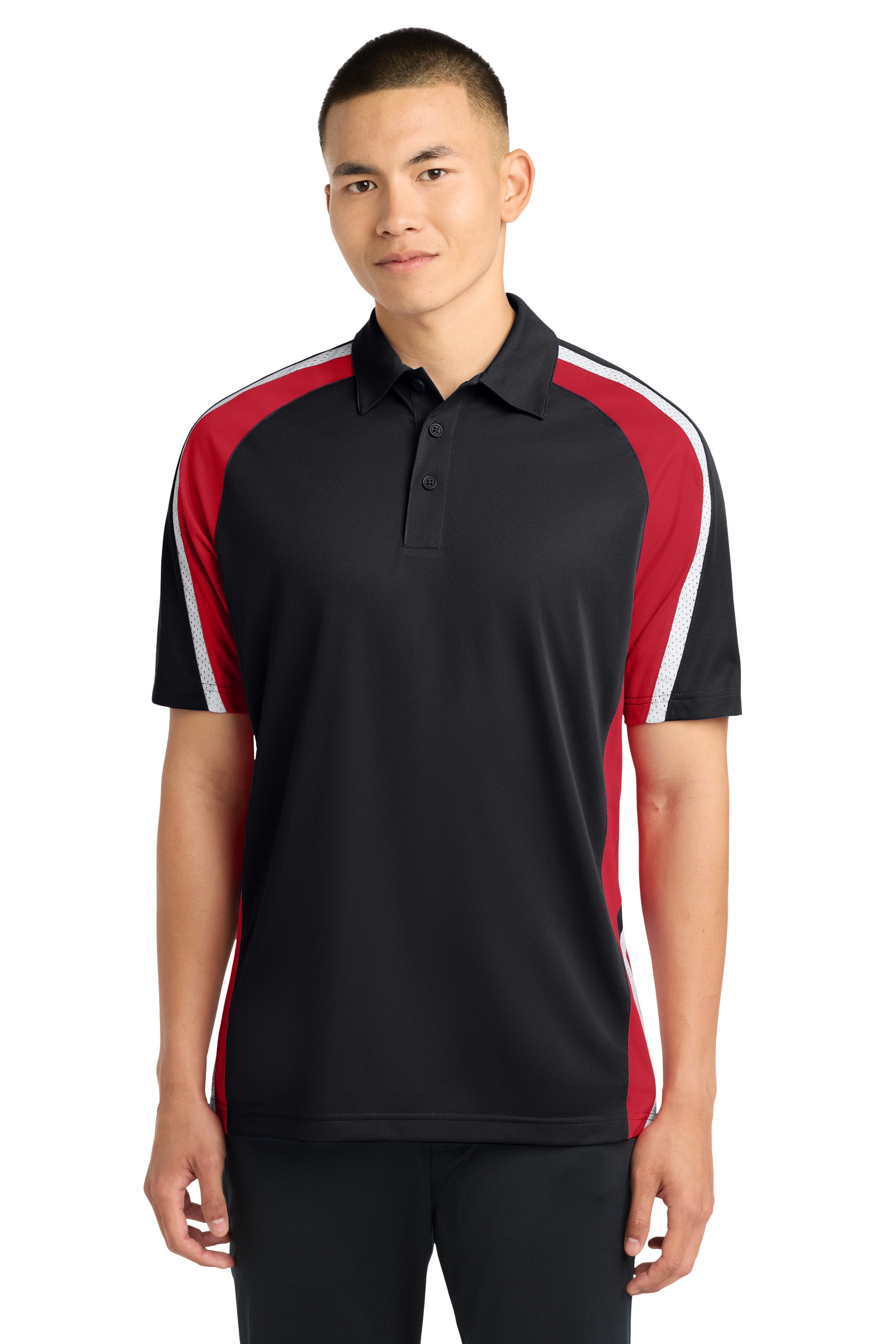 Sport-Tek ® Tricolor Micropique Sport-Wick ® Polo. ST654