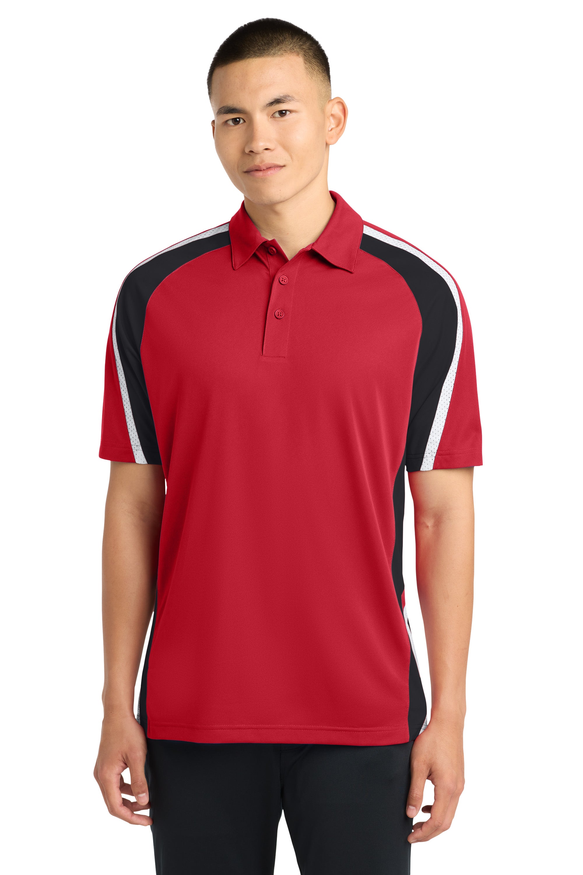 Sport-Tek ® Tricolor Micropique Sport-Wick ® Polo. ST654