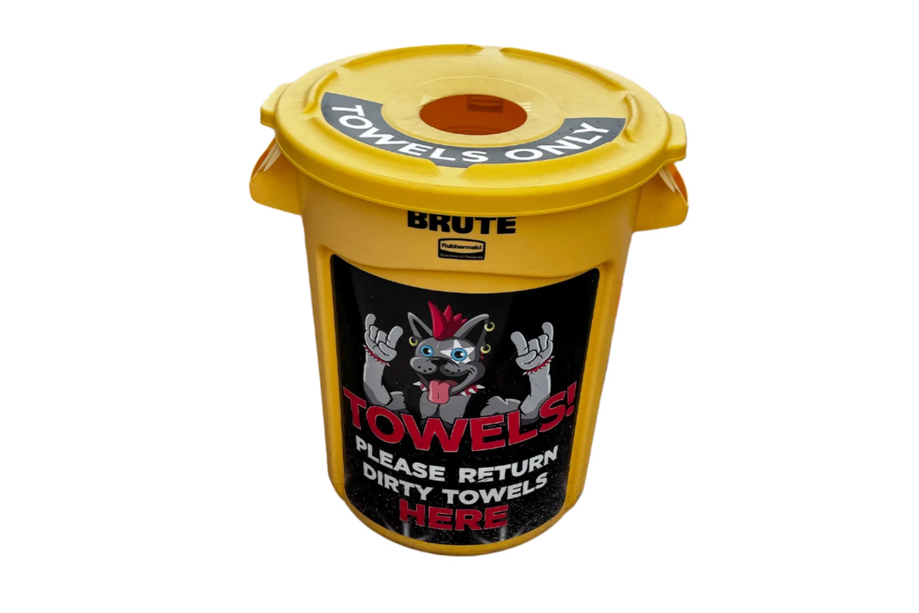 Towel Can with Lid & Decals