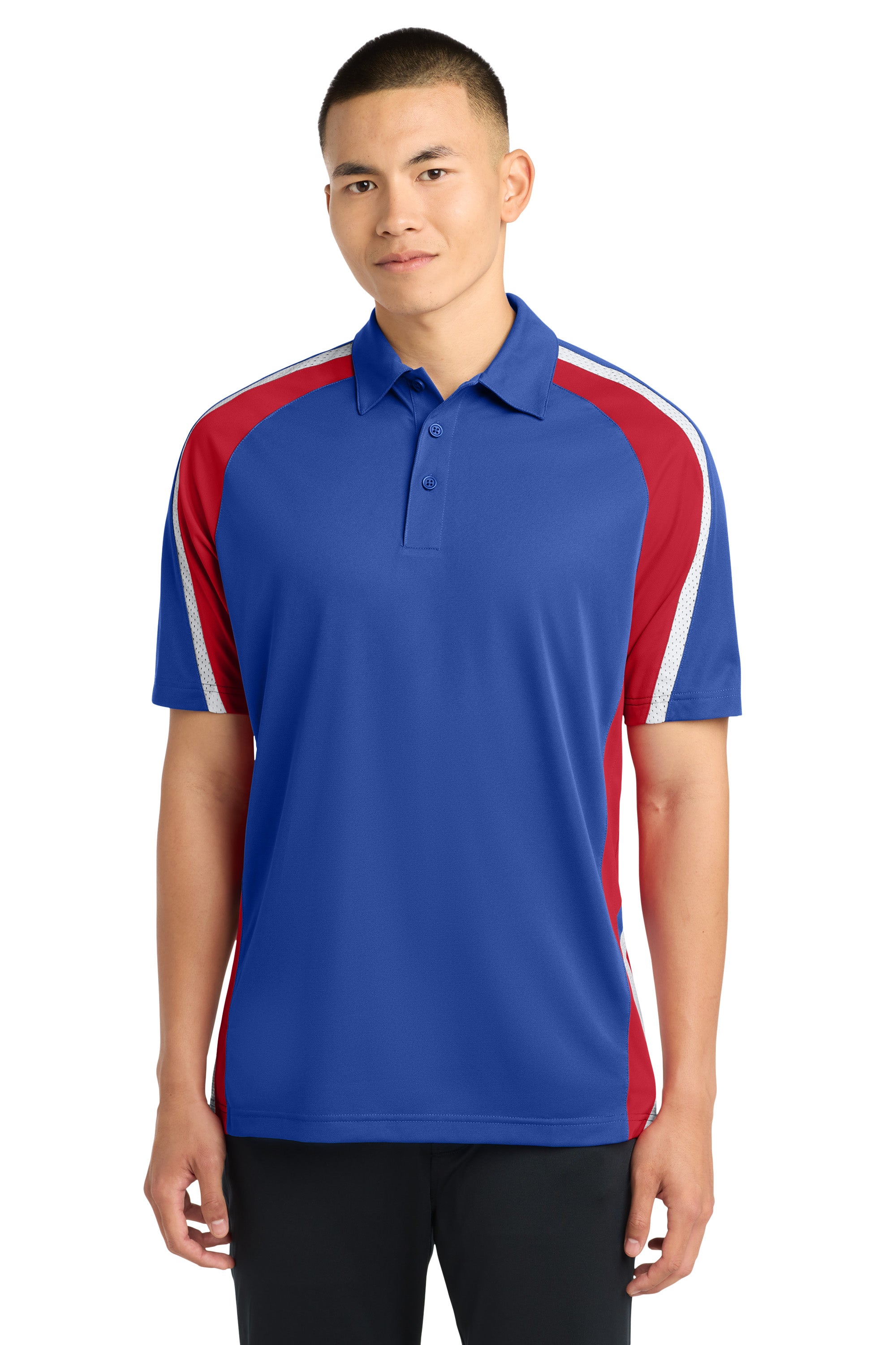 Sport-Tek ®  Tricolor Micropique Sport-Wick ®  Polo. ST654